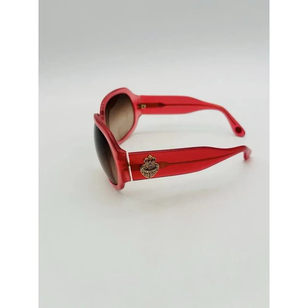 Juicy Couture Vintage Women's Sunglasses Chunky Translucent Pink Frame Y2K VG